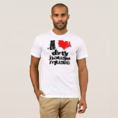 T-shirt J'aime la musique sale de maison (Devant entier)