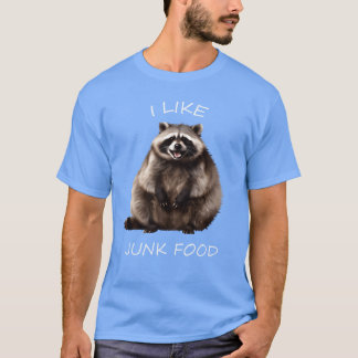 T-shirt J'aime la nourriture de mauvaise qualité rétro