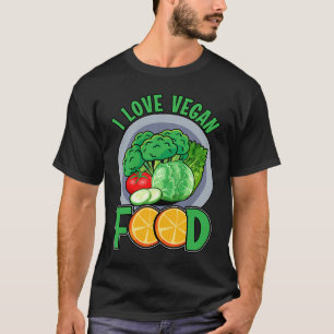 T-shirt J'aime la nourriture végane Dire végane