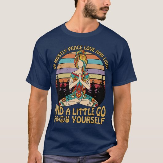 T-shirt J'Aime La Paix, La Lumière Et Un Peu D'Aller (Devant)