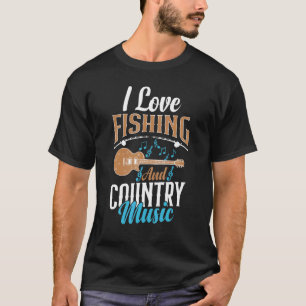 T-shirt J'aime la pêche et la musique country 1