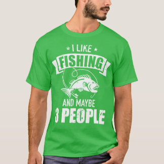 T-shirt J'aime la pêche et peut-être trois personnes