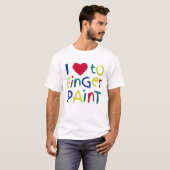 T-shirt J'Aime La Peinture De Doigts (Devant entier)