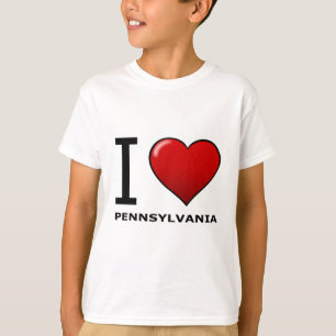 T-SHIRT J'AIME LA PENNSYLVANIE