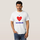 T-shirt J'aime la pièce en t de facebook (Devant entier)
