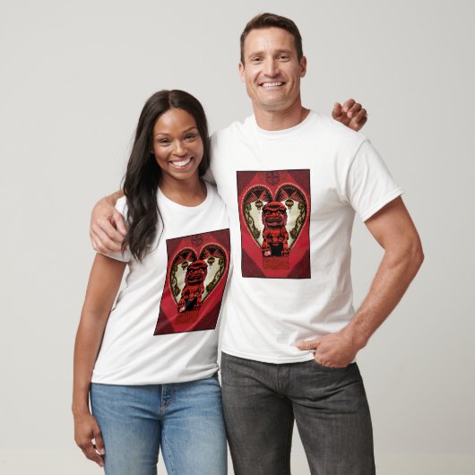 T-shirt J'aime la pièce en t de Fu (Unisexe)