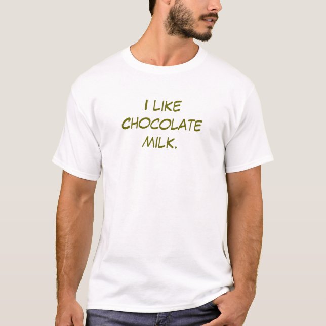 T-shirt J'aime la pièce en t de lait chocolaté (Devant)