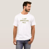 T-shirt J'aime la pièce en t de lait chocolaté (Devant entier)