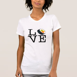 T-shirt J'aime la pièce en t de sushi