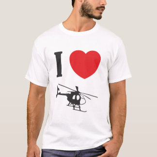 T-shirt J'aime la pièce en t d'hélicoptères