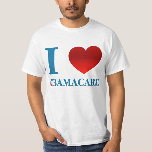 T-shirt J'aime la pièce en t d'Obamacare (Devant)