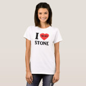 T-shirt J'aime la pierre (Devant entier)