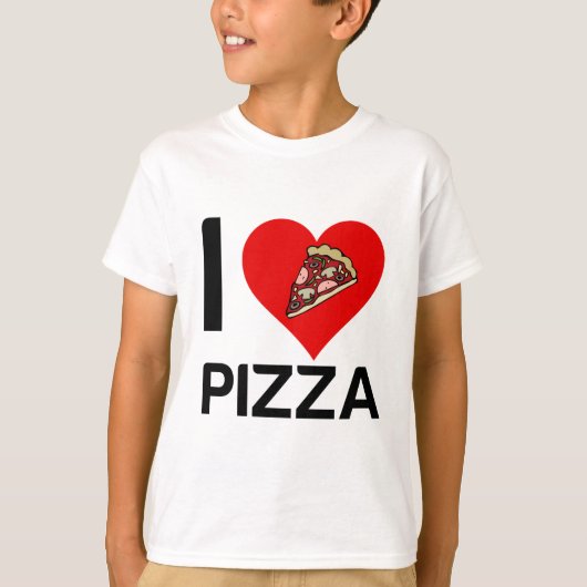 T-SHIRT J'AIME LA PIZZA (Devant)