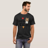 T-shirt J'Aime La Pizza Et Mon Abrite Chien Shetland Sheep (Devant entier)