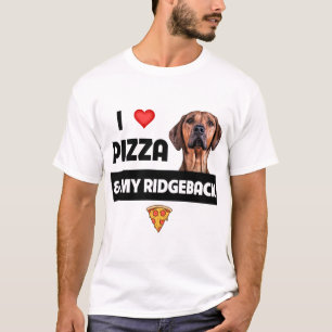 T-shirt J'Aime La Pizza Et Mon Poivre Rhodésien Ridgeback
