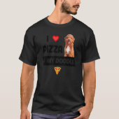 T-shirt J'Aime La Pizza Et Mon Propriétaire De Chien De Do (Devant)