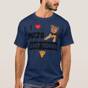 T-shirt J'Aime La Pizza Et Mon Yorkie Chien Pepperoni York