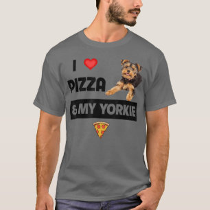 T-shirt J'Aime La Pizza Et Mon Yorkie Chien Pepperoni York