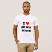 T-shirt J'aime la plage de Biloxi (Devant entier)