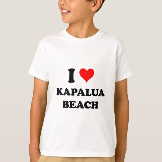T-shirt J'aime la plage Hawaï de Kapalua (Devant)