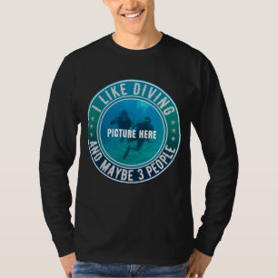 T-SHIRT J'AIME LA PLONGÉE ET PEUT-ÊTRE 3 PERSONNES PERSONN