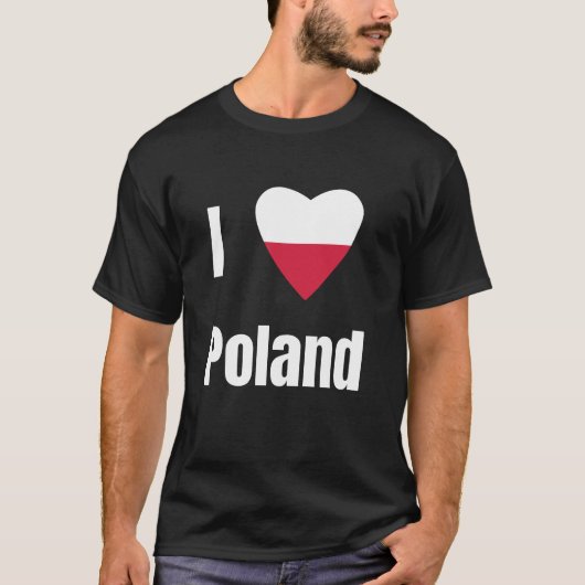 T-shirt J'aime la Pologne (Devant)