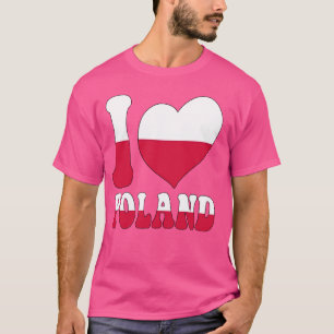 T-shirt J'Aime La Pologne Fière D'Être Polonaise Pologne C
