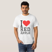 T-shirt J'aime la pomme rouge (Devant entier)