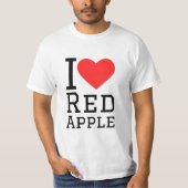 T-shirt J'aime la pomme rouge (Devant)