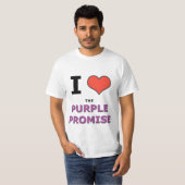 T-shirt J'aime la promesse pourpre (Devant entier)