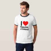 T-shirt j'aime la république d'irlande (Devant entier)