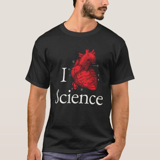 T-shirt J'aime la science (Devant)