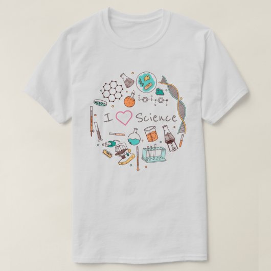 T-shirt J'aime la science (Design devant)