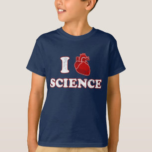 T-shirt j'aime la science/anatomie de coeur de la