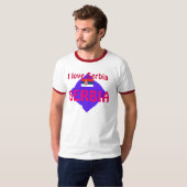 T-shirt J'aime la Serbie (Devant entier)