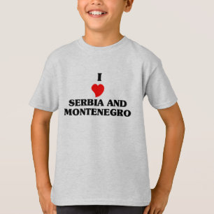 T-shirt J'aime la Serbie et le Monténégro