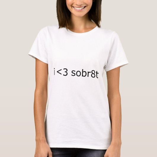 T-shirt J'aime la sobriété (Devant)