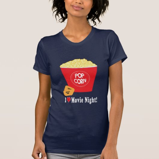 T-shirt J'aime la soirée cinéma (Devant)