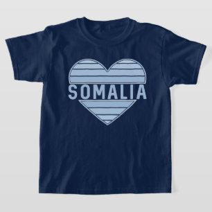 T-shirt J'aime la Somalie, le coeur somalien