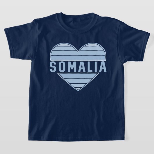 T-shirt J'aime la Somalie, le coeur somalien (Poser)