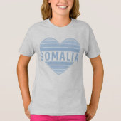 T-shirt J'aime la Somalie, le coeur somalien (Devant)