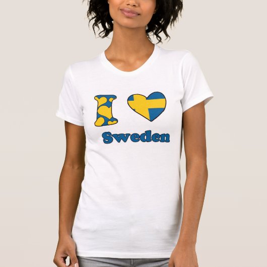 T-shirt J'aime la Suède (Devant)