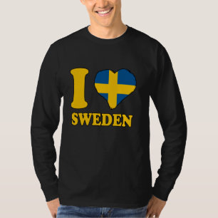 T-shirt J'aime la Suède Racines Suédoises Fierté Suédoise