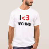 T-shirt J'aime la techno (Devant)