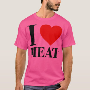 T-shirt J'Aime La Viande Pour La Nourriture Foodie Amoureu