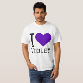 T-shirt J'aime la violette (Devant entier)