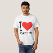 T-shirt J'aime l'académie (Devant entier)