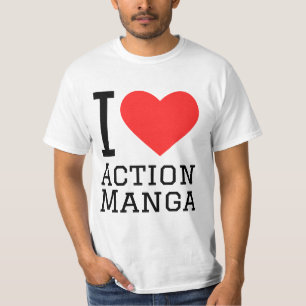 T-shirt J'aime l'action manga