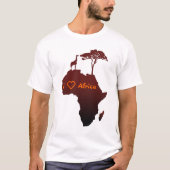 T-shirt J'aime l'Afrique | Carte Safari africaine (Devant)