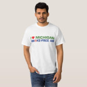 T-shirt J'aime l'air sans fumée du Michigan (Devant entier)